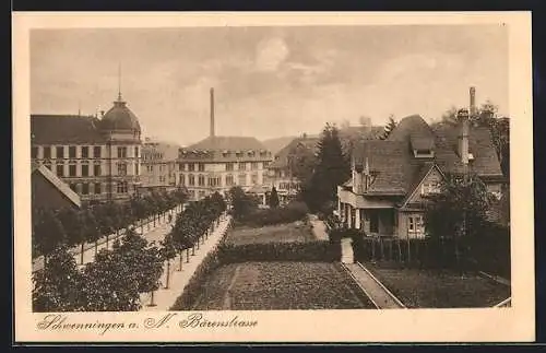 AK Schwenningen a. N., Blick in die Bärenstrasse