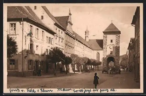 AK Villingen / Baden, Strassenpartie mit Gasthaus zum Bären