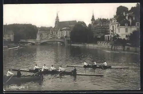 AK Tübingen, Flusspartie mit Ruderern