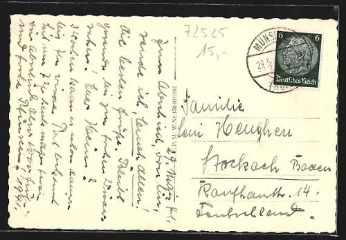 AK Münsingen, Marktplatz mit Gasthof Herrmann
