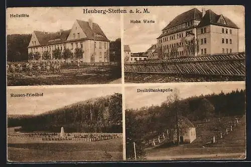 AK Heuberg-Stetten a. k. M., Hohe Warte, Russenfriedhof, Heilstätte