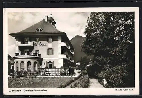 AK Garmisch-Partenkirchen, Hotel Villa Gartenheim, Ludwigstrasse 5