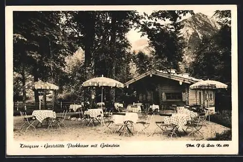 AK Königssee /Obb., Gaststätte Parkkaser mit Grünstein