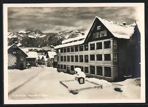AK Oberstdorf i. Allgäu, Hotel Mohren im Schnee