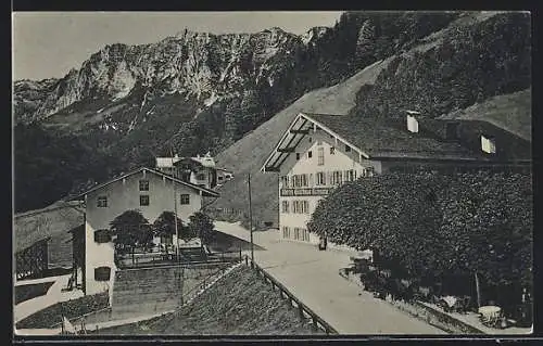 AK Ramsau / Berchtesgaden, Oberes Gasthaus Ramsau mit Bergblick