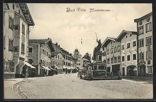 AK Bad Tölz, Marktstrasse mit Denkmal