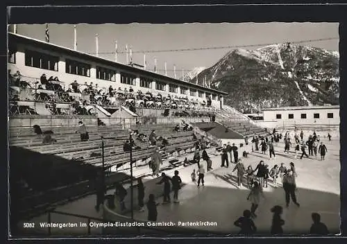 AK Garmisch-Partenkirchen, Wintergarten im Olympia-Eisstadion