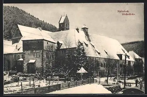 AK Alpirsbach / Schwarzwald, Klosterkirche im Winter