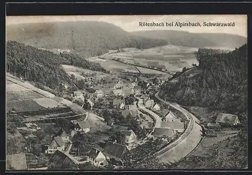 AK Rötenbach bei Alpirsbach /Schwarzwald, Landschaftspanorama