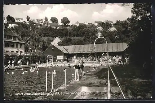 AK Altensteig /Schwarzwald, Aufnahme des Schwimmbads