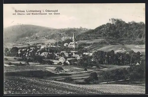 AK Lichtenberg / Odenwald, Niederhausen und Schloss Lichtenberg