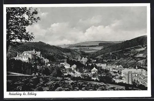 AK Neuerburg /Kr. Bitburg, Blick von Anhöhe über das Tal