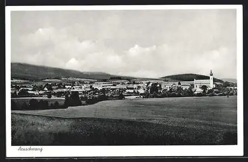 AK Arnschwang b. Furth i. Wald, schöne Ortsansicht mit Blick auf Kirche