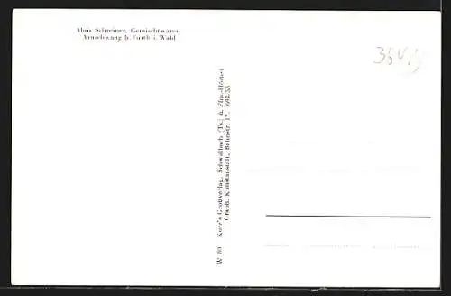 AK Arnschwang b. Furth i. Wald, schöne Ortsansicht mit Blick auf Kirche