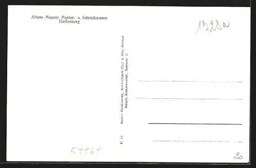 AK Hallenberg /Krs. Brilon, Ortsansicht aus der Ferne