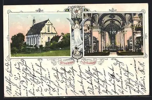 AK Rottenburg a. N., Weggenthal, Kirche und dekorativer Engel