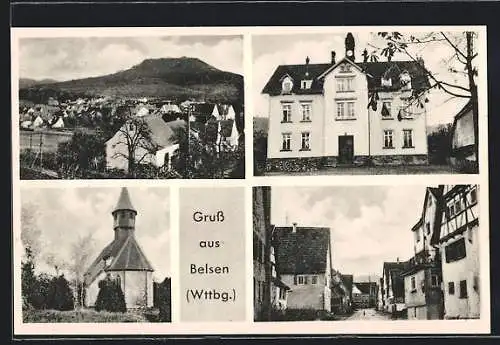 AK Belsen /Wttbg., Kirche, Hausfassaden