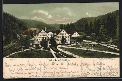 AK Bad Niedernau, Park und Hotels