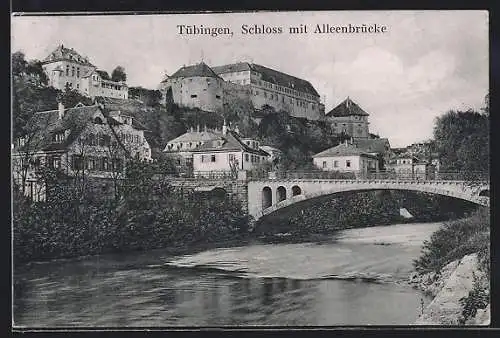 AK Tübingen, Schloss mit Alleenbrücke