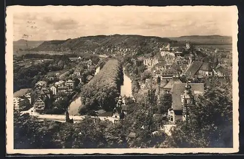 AK Tübingen, Ortsansicht aus der Vogelschau