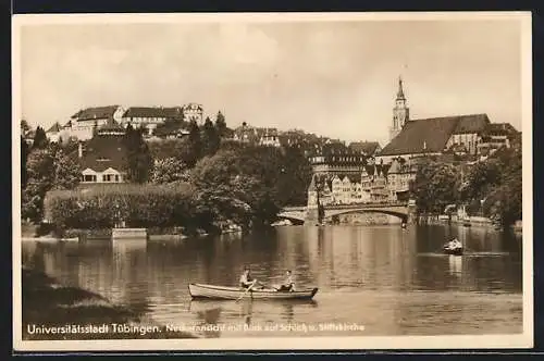 AK Tübingen, Neckar mit Ruderbooten