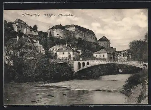AK Tübingen, Schloss und Alleenbrücke