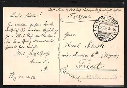 AK Tübingen, Aufnahme aus der Vogelschau