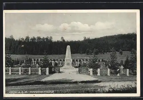 AK Stetten / Heuberg, Blick zum Gefangenen-Friedhof