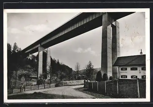 AK Weyarn, Mangfallbrücke der Reichsautobahn München-Salzburg-Wien