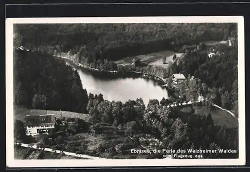 AK Welzheim, Ebnisee mit Umland, Luftaufnahme