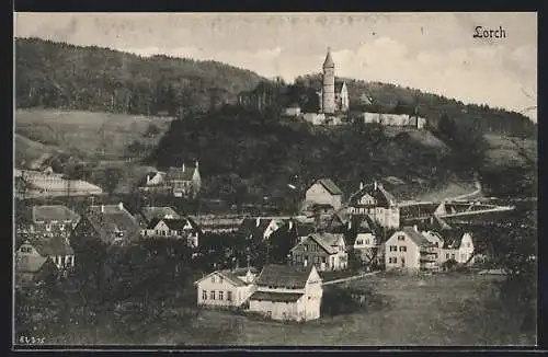 AK Lorch / Württbg., Ortsansicht mit Schloss