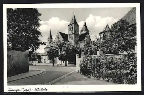 AK Ellwangen /Jagst, Blick auf die Stiftskirche