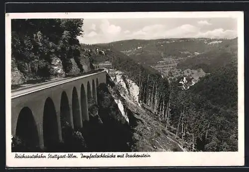 AK Drackenstein, Impferlochbrücke der Reichsautobahn Stuttgart-Ulm
