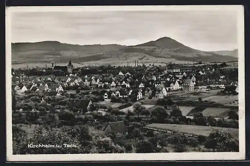 AK Kirchheim / Teck, Ortsansicht mit Teck