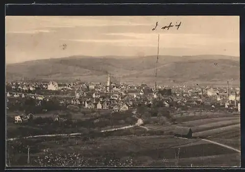 AK Schorndorf i. W., Ortsansicht mit Landstrasse