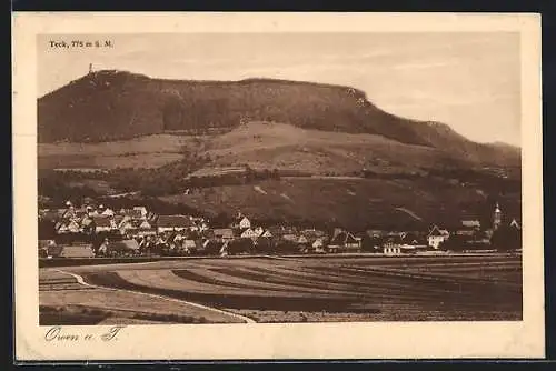 AK Owen, Ortsansicht mit Blick auf den Teck