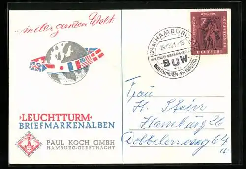 AK Postgeschichte, Leuchtturm Briefmarkenalben der Paul Koch GmbH