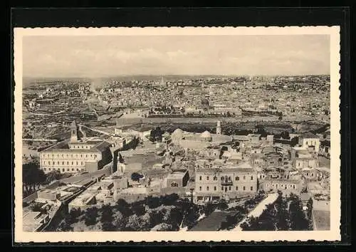 AK Jerusalem, Blick über den Oelberg und die Stadt