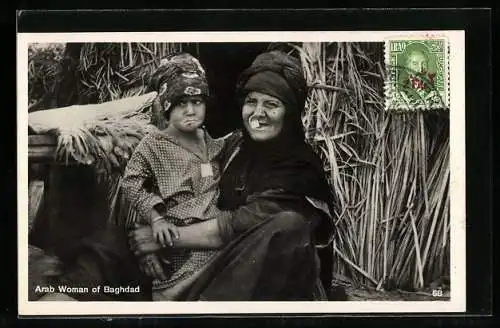 AK Baghdad, Arab woman with her son