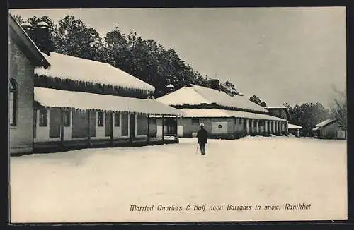 AK Ranikhet, Married Quarters & Half noon Barracks in snow