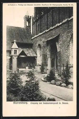 AK Marienburg-Malbork, Eingang zur Kirche