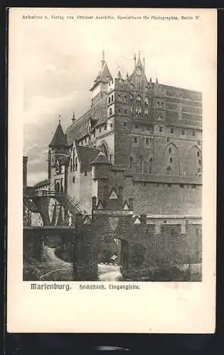 AK Marienburg, Eingangsseite des Hochschlosses