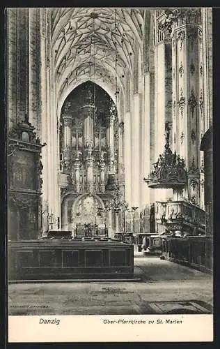 AK Danzig, Ober-Pfarrkirche zu St. Marien