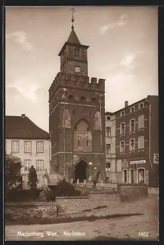 AK Marienburg, Strassenpartie am Marientor