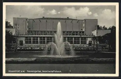 AK Frankfurt-Westend, Palmengarten am Gesellschaftshaus