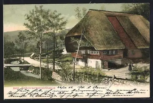 AK Villingen / Baden, Schwarzwaldhaus im Wald