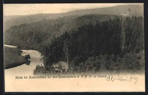 AK Niederschlema, Mulde mit dem Genesungsheim d. V. D. H. zu Leipzig