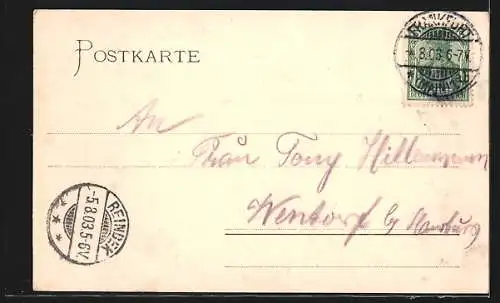 AK Alt-Frankfurt, Teilansicht mit Kirche