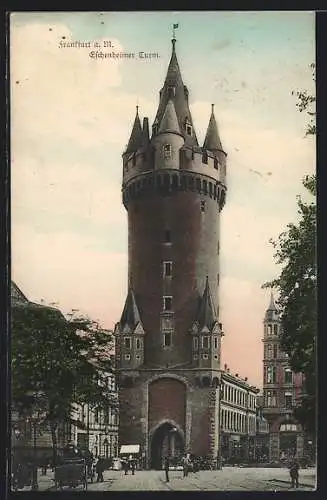 AK Frankfurt /Main, Blick zum Eschenheimer Turm