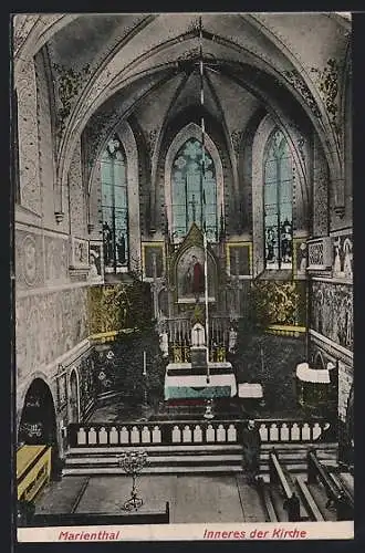 AK Marienthal / Rheingau, Innenansicht der Kirche